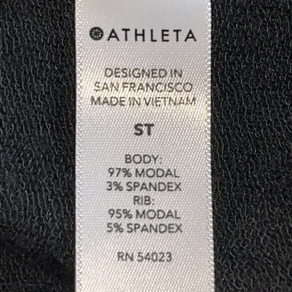 ATHLETA BLACK OPEN FRONT CARDIGAN STRETCHY KNIT COZY LIKE NEW SIZE - SMALL TALL - Picture 11 of 12